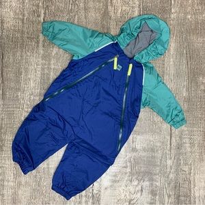 MEC Toddler Cozy Newt Suit; Size 1T (US 12-18 months); Navy blue/Green